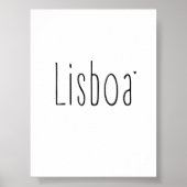 Lisboa - minimalistic typography poster (Devant)