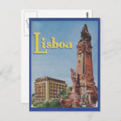 Lisboa Portugal Hotel Label briefkaart (Voorkant / Achterkant)