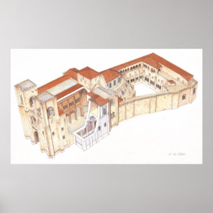 Lisboa Portugal kathedraal Poster