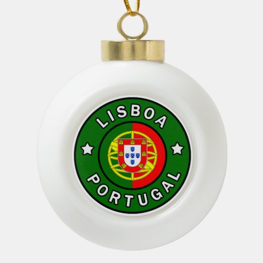 Lisboa Portugal Keramische Bal Ornament (Voorkant)
