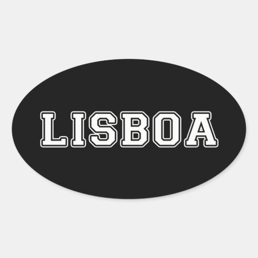 Lisboa Portugal Ovale Sticker (Voorkant)