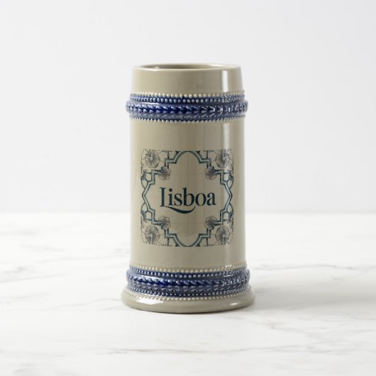 Lisboa Portuguese Azulejo Ceramic-Style Mug – Viva (Centre)