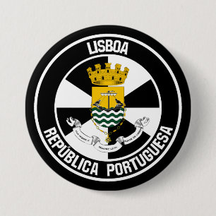 Lisboa Round Emblem Ronde Button 7,6 Cm