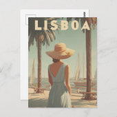 Lisbon 50s vintage briefkaart (Voorkant / Achterkant)