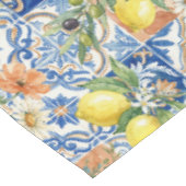 Lisbon Blue Lemon Tile Citrus Home Decor Tafelkleed (Gekanteld)
