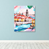 Lisbon Colours Canvas Afdruk (Insitu (Houten vloer))