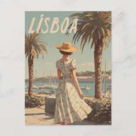 Lisbon vintage 50s briefkaart
