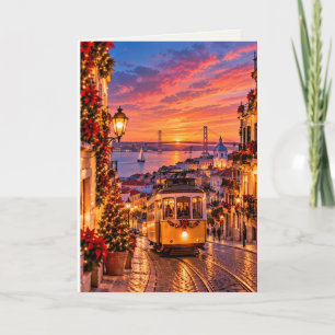 Lisbonne Portugal Carte de Noël Vierge