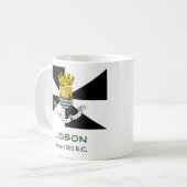 Lisbonne Portugal Custom City Drapeau Mug (Devant gauche)