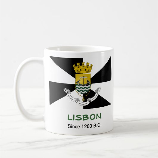 Lisbonne Portugal Custom City Drapeau Mug (Gauche)