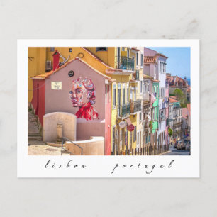 Lisbonne, Portugal, Fresque Colorée, Carte postale