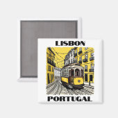Lisbonne, Portugal - Voyage - Magnet (Recto/Verso)