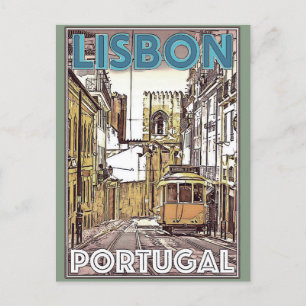 Lisbonne PortugalVintage Carte postale Voyage