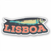 Lisbonne Sardine illustration Portugal Sticker (Devant)