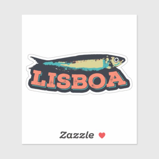Lisbonne Sardine illustration Portugal Sticker (Feuille)