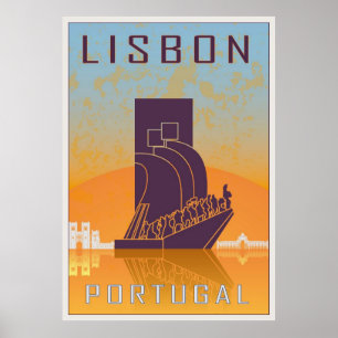 Lisbonne vintage poster