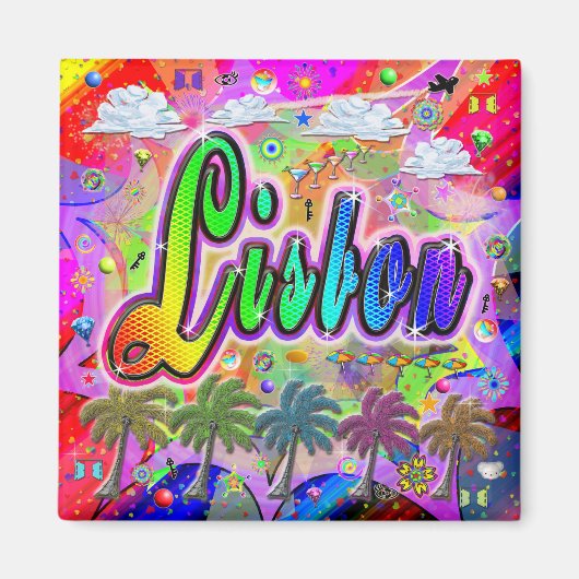 Lisbonne Vista Express Magnet (Devant)