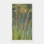 Lisdodden aan het Waterfront Aanpasbaar Servet (Voorkant)