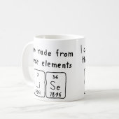 Lise tasse de nom de table périodique (Devant gauche)