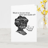 Lisez la carte de Jane Austen (Fleur jaune)