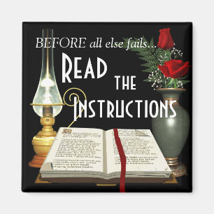 Lisez le magnet de bible d'instructions