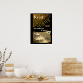 Lisez ! Le savoir est le pouvoir ! Affiche (Cuisine)
