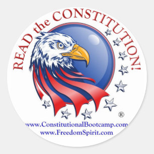 Lisez les autocollants de la Constitution