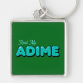 "Lisez mon ADIME" Porte-clés vert (Devant)