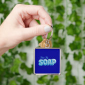 "Lisez mon SOAP" Porte-clés bleu (main)