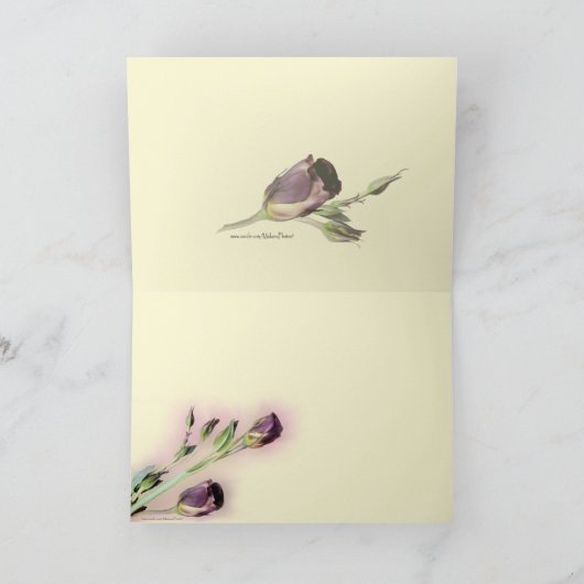 Lisianthus dank u blanco kaart --customize (Binnen)