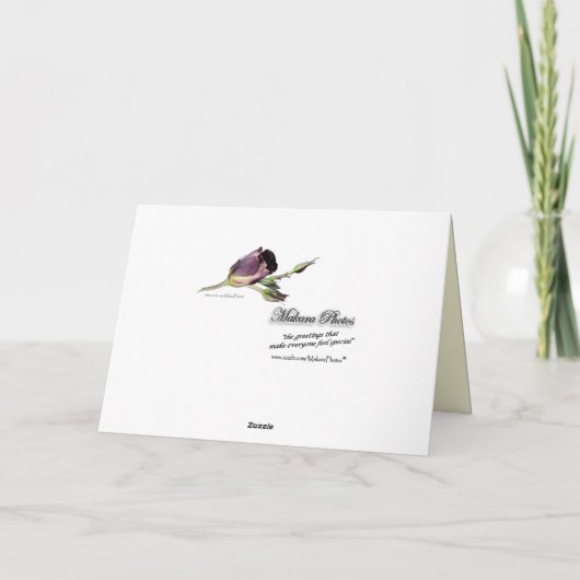 Lisianthus vous remercient carte vierge (Dos)