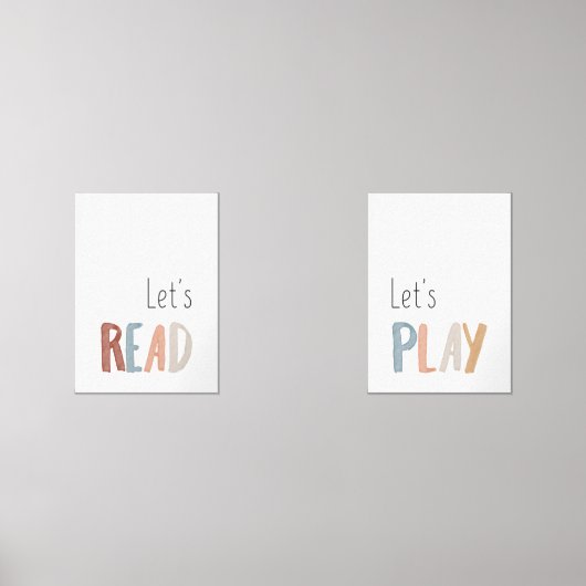 Lisons et jouons à l'ensemble d'art mural boho de  (Recto)