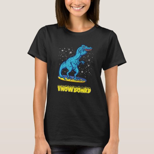 Lisp Dinosaur Snowboarding Rex T-shirt (Voorkant)