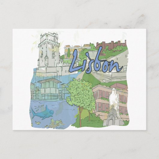 Lissabon Briefkaart (Voorkant)