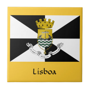 Lissabon City Flag Ceramic Tile Tegeltje