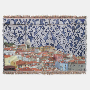 Lissabon City Portugal Tiles Montage - Azulejo Deken