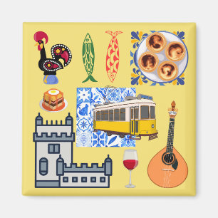 Lissabon City Symbolen Magneet