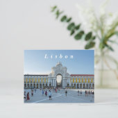 Lissabon. Commerce Square. Briefkaart (Staand voorkant)