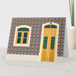 Lissabon huis met tegels kaart