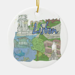 Lissabon Keramisch Ornament
