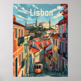 Lissabon kleuren: Tram verhalen in charmante strat Poster