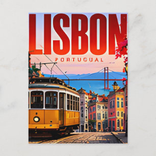 🚋 Lissabon Moderne Kuststad Stijl 🚋 Briefkaart