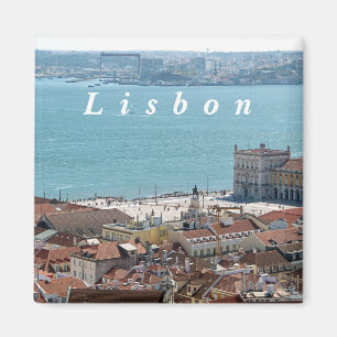 Lissabon-panorama. Magneet