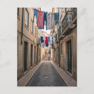 Lissabon Portugal Alfama Straat Reizen Briefkaart