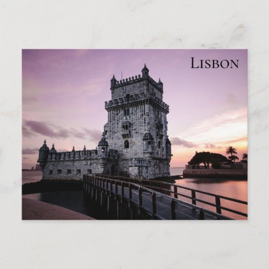 Lissabon Portugal Belem Tower Travel Foto Briefkaart (Voorkant)