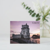 Lissabon Portugal Belem Tower Travel Foto Briefkaart (Staand voorkant)