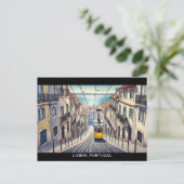 Lissabon Portugal Bica kabelspoorweg Briefkaart (Staand voorkant)