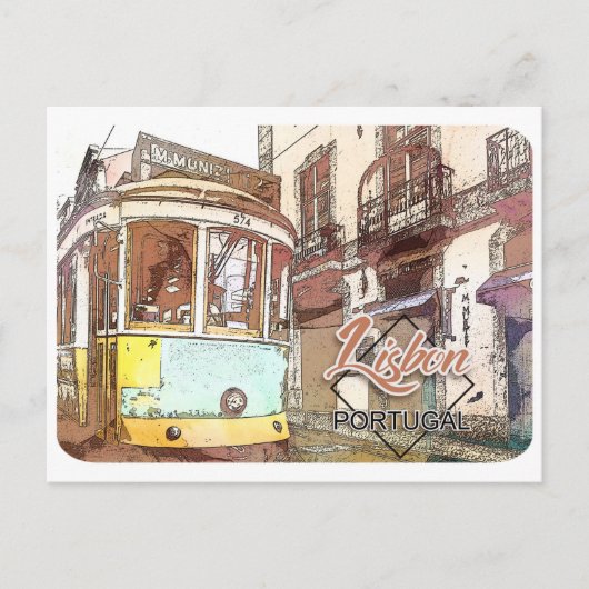 Lissabon, Portugal Briefkaart reizen (Voorkant)