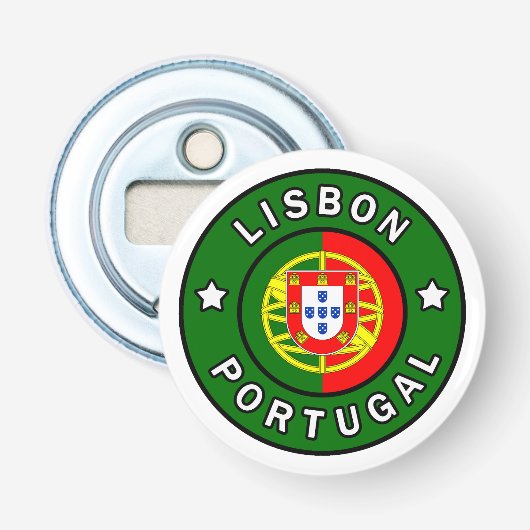 Lissabon Portugal Button Flesopener (Voorkant)