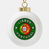 Lissabon Portugal Keramische Bal Ornament (Voorkant)